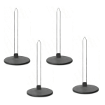 Set 4 Kontainer Penutup Gelas, Desain Hemat Ruang, Penutup Gelas dengan Dasar Karet Tebal dan Stabil, Independen